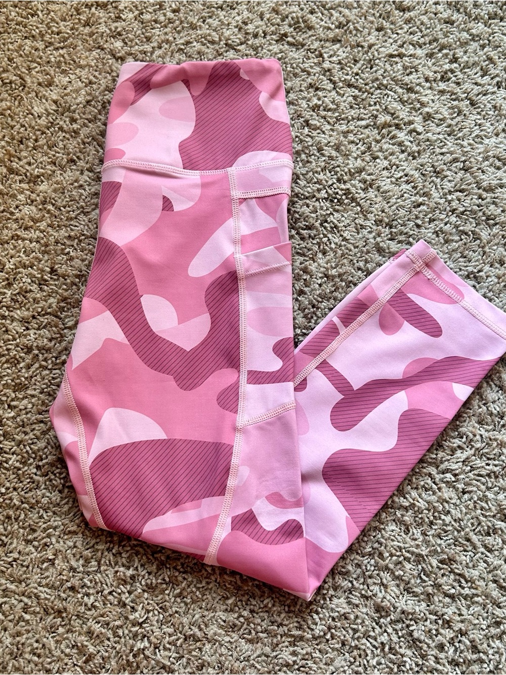 Zyia Pink Camo Active Leggings, Size 4